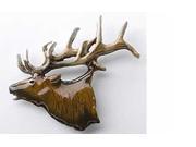 Painted ~ Elk Head Bugling Large ~ Lapel Pin Brooch ~ MP001