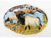 Painted ~ Elk W Mountain ~ Holiday Ornament ~ MP003AOR