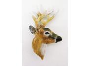 Painted ~ Premium Whitetail Deer Front ~ Lapel Pin Brooch ~ MP007PR