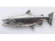 Pewter ~ Chinook Salmon Ocean Small ~ Lapel Pin Brooch ~ F041