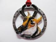 Painted ~ Pronghorn Antelope Head ~ Holiday Ornament ~ MP022OR
