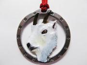 Painted ~ Mountain Goat ~ Holiday Ornament ~ MP028OR