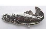 Pewter ~ Arctic Char ~ Male ~ Lapel Pin Brooch ~ F061