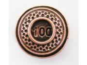 Copper ~ Clay Target .875 100 ~ Lapel Pin Brooch ~ AC097D