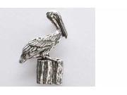 Pewter ~ Brown Pelican ~ Lapel Pin Brooch ~ B075A