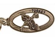 Pewter ~ Turkey Flying Keychain ~ BK039