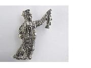 Pewter ~ Fly Fisherman ~ Lapel Pin Brooch ~ A010