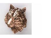 Copper ~ Wolf Head ~ Lapel Pin Brooch ~ MC041