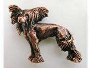 Copper ~ Full Body Chinese Crested ~ Lapel Pin Brooch ~ DC352F