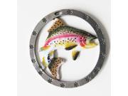 Painted ~ Rainbow Trout Leaping Right ~ Holiday Ornament ~ FP004OR