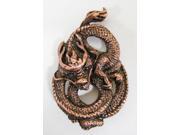 Copper ~ Premium Coiled Chinese Dragon ~ Lapel Pin Brooch ~ AC177PR