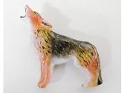Painted ~ Coyote Full Body ~ Lapel Pin Brooch ~ MP046