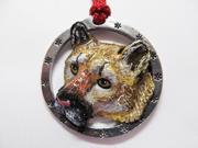 Painted ~ Mountain Lion ~ Holiday Ornament ~ MP047OR