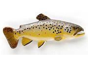 Painted ~ Brown Trout Large ~ Lapel Pin Brooch ~ FP008