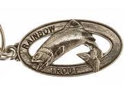 Pewter ~ Rainbow Trout Leaping Keychain ~ FK003