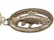 Pewter ~ Brown Trout Keychain ~ FK009