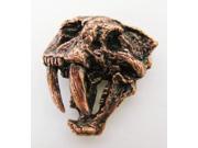 Copper ~ Premium Saber Tooth Cat Skull ~ Lapel Pin Brooch ~ AC202PR