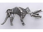 Pewter ~ Triceratops Fossilized Full Body ~ Lapel Pin Brooch ~ P007