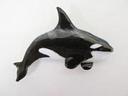 Painted ~ Premium Orca Killer Whale Bull ~ Lapel Pin Brooch ~ MP072PR