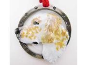 Painted ~ English Setter ~ Yellow ~ Holiday Ornament ~ DP078ORB