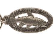 Pewter ~ Catch Release Rainbow Trout Keychain ~ FK114