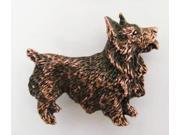 Copper ~ Full Body Norwich Terrier ~ Lapel Pin Brooch ~ DC428F
