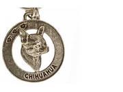 Pewter ~ Chihuahua Keychain ~ DK048