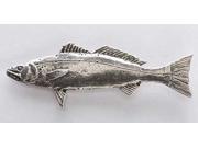 Pewter ~ White Seabass ~ Lapel Pin Brooch ~ S013