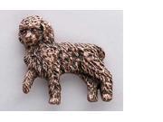 Copper ~ Full Body Toy Poodle ~ Lapel Pin Brooch ~ DC444F