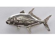 Pewter ~ Giant Trevally ~ Lapel Pin Brooch ~ S018