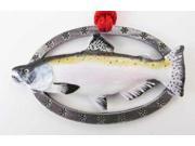 Painted ~ Chinook Ocean Salmon Large ~ Holiday Ornament ~ FP040ORA