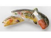 Painted ~ Trout Heads ~ Lapel Pin Brooch ~ FP029