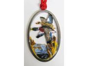 Painted ~ Mallards Flying In Cattails ~ Holiday Ornament ~ BP007OR
