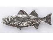 Pewter ~ Striped Bass Large ~ Lapel Pin Brooch ~ S050