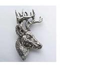 Pewter ~ Whitetail Deer Head 3 4 View ~ Lapel Pin Brooch ~ M008