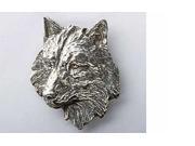 Pewter ~ Wolf Head ~ Lapel Pin Brooch ~ M041