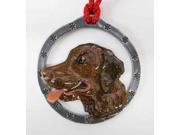 Painted ~ Labrador ~ Chocolate ~ Holiday Ornament ~ DP112OR