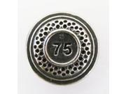 Pewter ~ Clay Target .875 75 ~ Lapel Pin Brooch ~ A097C