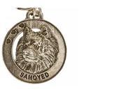 Pewter ~ Samoyed Keychain ~ DK154