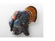 Painted ~ Turkey Strutting ~ Lapel Pin Brooch ~ BP041