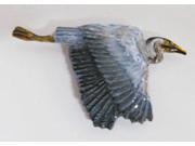 Painted ~ Blue Heron Flying ~ Lapel Pin Brooch ~ BP072