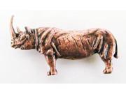 Copper ~ Rhinoceros Full Body ~ Lapel Pin Brooch ~ MC104F