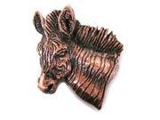 Copper ~ Premium Zebra Head ~ Lapel Pin Brooch ~ MC113PR