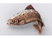 Copper ~ Brook Trout Leaping ~ Lapel Pin Brooch ~ FC007
