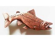 Copper ~ Brook Trout Curved ~ Lapel Pin Brooch ~ FC007A