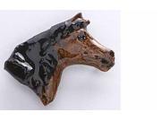 Painted ~ Arabian Stallion Head ~ Brown Black ~ Lapel Pin Brooch ~ MP140D