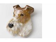 Painted ~ Wire Fox Terrier ~ Lapel Pin Brooch ~ DP184