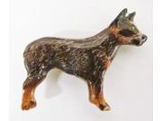 Painted ~ Full Body Australian Cattle Dog ~ Lapel Pin Brooch ~ DP314F