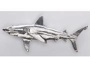 Pewter ~ Great White Shark ~ Lapel Pin Brooch ~ S112