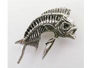 Pewter ~ Dorado Skeleton Fish ~ Lapel Pin Brooch ~ S145